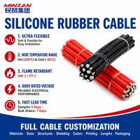 Cables Eléctricos de Alta Temperatura con Certificación ROHS CE, Calibres 1, 2, 4, 6, 8, 10, 12, 14, 16, 18, 20, 22, 24, 26, 28, 30 AWG, Cables de Silicona