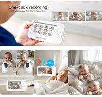 Tuya Akıllı Bebek Uyku Monitörü Gece Görüşü Sıcaklık Ağlama Sesi Algılama 720P 5 İnç Ekranlı Bebek Monitörü Kamera ve Sesli