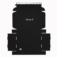 Boîtes d'expédition en carton ondulé noir avec logo personnalisé, boîtes d'emballage, boîtes de colisage