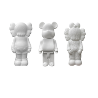 Figurine en vinyle blanc DIY Fluid Bear personnalisable pour peinture acrylique, vente en gros directe usine