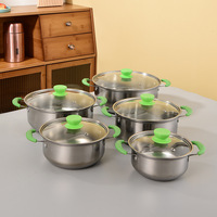 Lot de 10 ustensiles de cuisine en acier inoxydable : Marmites, casseroles et faitouts pour la cuisson et le service