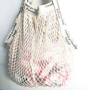 Marché cuisine épicerie réutilisable shopping légumes produire lavable écologique Jr fourre-tout coton bio maille sacs fruits filet sac - Product Image 6