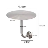 Table à manger murale ronde en acier inoxydable, mobilier de salle à manger, petite table basse ronde en métal, table à manger suspendue d'extérieur
