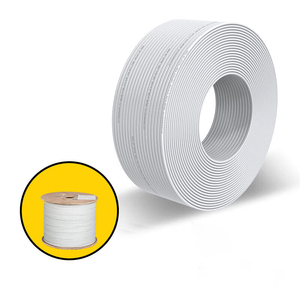 Cable de Fibra Óptica Plano para Interiores, 4 Núcleos, Blanco, Rollo de 500m, para Cableado de Edificios, Baja Pérdida, Transmisión Estable - Product Image 3