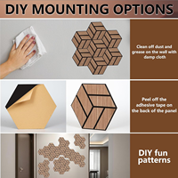 Décoration murale en bois 3D moderne, panneaux acoustiques hexagonaux en mousse pour salle de sport, hôtels, accessoires de chambre fraîche, design de modèle 3D pour téléviseur