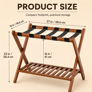 Étagère en bois portable sur mesure, pliable, pour le rangement des bagages, moderne, multifonctionnelle, pour une utilisation en hôtel, provenant d'un fabricant de premier plan - Product Image 2