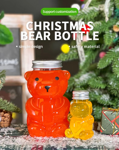 Borraccia a forma di orsetto da 350ml in plastica, tazza estetica per succhi, latte, tè e bevande fredde con coperchio, ideale per feste e regali per bambini - Product Image 3