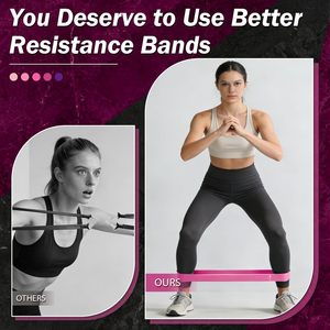 Ensemble de bandes d'entraînement personnalisées en latex respectueux de la peau, bandes de résistance en boucle, exercices avec 5 niveaux de résistance pour l'entraînement du corps, pour la salle de sport - Product Image 4