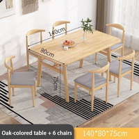 Vente directe d'usine, table la plus vendue + 6 chaises, utilisation domestique et commerciale, table à manger en bois massif