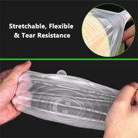 Ensemble de couvercles extensibles en silicone réutilisables pour aliments, lot de 12, couvercles de pot en silicone