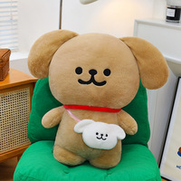 Boneka Plush Kawaii Anjing dengan Tas Berbagai Ukuran Harga Pabrik Boneka Plush untuk Anak-Anak Bantal Boneka Berkualitas Tinggi