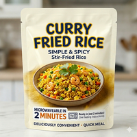 Traditional Curry Fried Rice Instant Meal Microwave Rice in 2 Mins Ultra Fast Cook Meal Precooked Foods