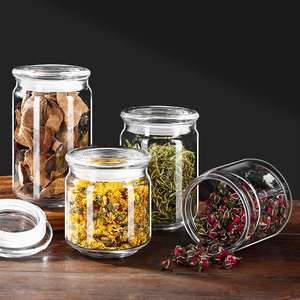 Reusable Glass Airtight Food Container 500 ml Food Storage Container Glass <b>Jars</b> with Lids Silicone Seal Lid for Home and Kitchen - Product Image 4
