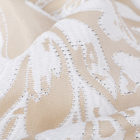 Tissu Jacquard Brocart Satiné à Motif Abstrait Teint en Fil 96% Polyester pour Vêtements de Mariée Premium Caizi pour Femmes