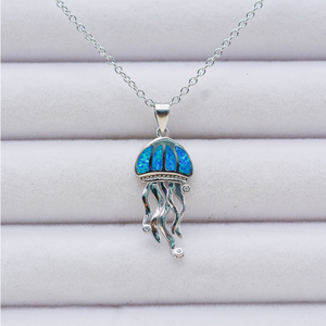 Элегантное и модное 925 Серебряное иллюзионное Австралийское ожерелье с сокровищами синее ожерелье с Медузой - Product Image 3