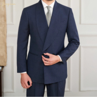 Costume à carreaux pour homme de qualité supérieure |   Élégant châle à revers |   Tissu classique à carreaux Glen Check TR |   Lavable en machine |   1 ensemble MOQ OEM/ODM