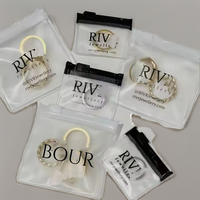 Sacs à fermeture éclair en PVC recyclables personnalisés de 8*8 cm, imperméables, impression sérigraphique pour bijoux, boucles d'oreilles, bagues, montres, emballage