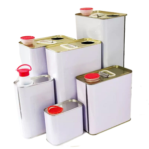 <span class=keywords><strong>Bidon</strong></span> métallique rectangulaire de 1L, 2L, 4L, 5L avec lithographie personnalisée pour produits chimiques, diluants, peinture à l'huile, emballage - Product Image 5