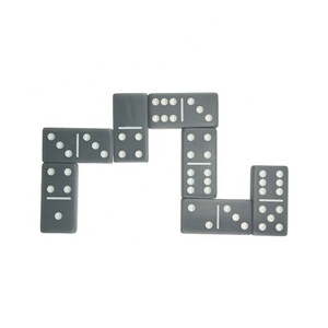Fichas de dominó de colores grises, Doble 6 dominó, fábrica profesional, venta al por mayor a granel, acrílico, buen precio - Product Image 2