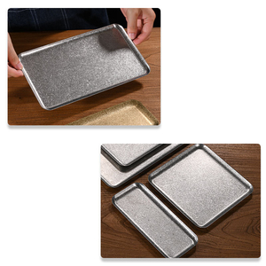 <span class=keywords><strong>Assiette</strong></span> carrée vintage coréenne 304 plateau en acier inoxydable café <span class=keywords><strong>Dessert</strong></span> <span class=keywords><strong>assiette</strong></span> à gâteau faire vieux plateau de barbecue avec logo personnalisé - Product Image 4