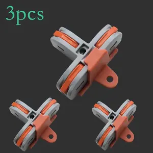 T型接头汽车用铜接触线对接快速连接器1进2出28 AWG~12AWG顺顺橙灰色 - Product Image 3