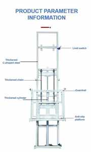 Mini-ascenseur de fret homologué CE, élévateur de marchandises robuste, ascenseur de fret pour l'exportation - Product Image 3