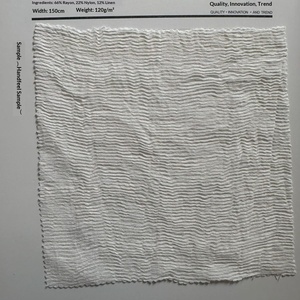 LH038 #   <span class=keywords><strong>Tissu</strong></span> Brocart Occultant Lourd en Rayonne, Nylon, <span class=keywords><strong>Lin</strong></span> et Soie Noire, 23 Couleurs, 100g, pour Manteaux, Chemises, Robes et Vêtements Féminins - Product Image 3