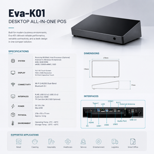 Modern Tabletop Android 11.6 Inch Touch Display for Cafe Restaurant Retail Business CE RoHS - Product Image 3