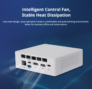 ミニコンピューターPC Intel Celeron J4125デュアル<span class=keywords><strong>2</strong></span> LANイーサネット4 USB Win 10 Nuc Nanoファンレス産業用ミニPC - Product Image 5