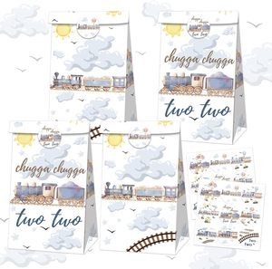 12Pcs Train <strong>Party</strong> Supplies Train <strong>Party</strong> Favor <strong>Bags</strong> Goodies Candy Treat <strong>Bags</strong> <strong>for</strong> Chugga Chugga Two Choo Choo Im Two Birthday <strong>Party</strong> - Product Image 1