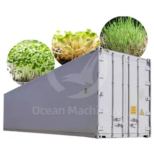 Đại dương tự động thủy canh container thức ăn gia súc nảy mầm nhà sản xuất cỏ linh lăng lúa mạch đậu cỏ phát triển máy