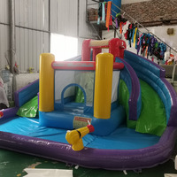 Prix promotionnel usine JIALE : Toboggan aquatique gonflable multifonctionnel en PVC pour extérieur, château gonflable avec piscine intégrée pour enfants