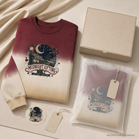 T-shirt graphique pour femme à manches longues, tricoté, respirant, écologique, style bohème, tie-dye dégradé personnalisé, pour événements de groupe et voyages, OEM ODM
