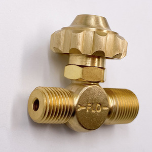 วาล์วลดแรงดันทองเหลือง Lianjun M16 1.5 1/4 NPT วาล์วเข็มสำหรับปรับออกซิเจน - Product Image 2