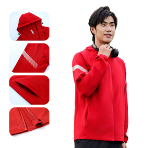 ชุดซิปสองชิ้นชุดวิ่งกันลมชุดติดตามกีฬาแจ็คเก็ตซิปแบบกำหนดเอง - Product Image 3