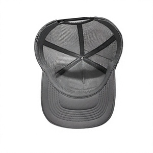 Casquette de camionneur en coton et mousse, fabriquée au Vietnam, avec broderie personnalisée, 5 panneaux, dos en maille structurée, vêtements d'extérieur pour adultes - Product Image 4