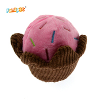 Jouet en peluche pour animal de compagnie, bande dessinée, conception de Cupcake, peluche douce, chien couineur, vente en gros