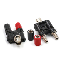 Adaptateur BNC mâle/femelle vers bornier banane, connecteur de test en cuivre nickelé