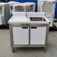 Table d'évier de cuisine professionnelle en acier inoxydable, capacité 200 kg, taille personnalisable pour bouteilles et tasses, livraison rapide
