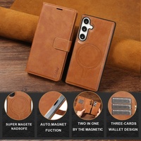 Étui portefeuille magnétique 2-en-1 en cuir PU de haute qualité pour iPhone 14 15 16 17 Pro Max et Samsung S23 S24 S25 Plus Ultra D1