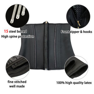 Fajas Colombianes : Shorty gainant amincissant à double compression, effet <span class=keywords><strong>ventre</strong></span> <span class=keywords><strong>plat</strong></span>, avec <span class=keywords><strong>ceinture</strong></span> de modelage, XS-3XL - Product Image 3