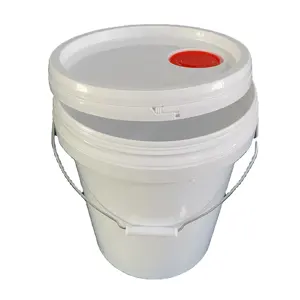 Trống 5 gallon nhựa trắng sơn Xô có nắp đậy xử lý 20 lít Thùng Thùng