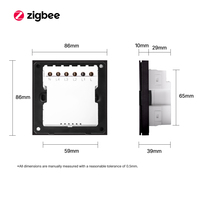 Untuk Sakelar Dinding Pintar Zigbee 3-Tombol dengan Timer, Tampilan Cuaca, Panel PC Hitam, Tanpa Kabel Live, Sentuh Sensitif, Kontrol Suara Jarak Jauh