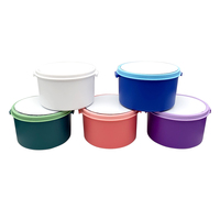 Boîtes à lunch rondes personnalisées par sublimation, contenants alimentaires pour enfants, sacs à lunch en plastique à transfert thermique DIY, petites boîtes bento vierges