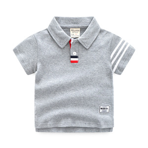 T-shirt en coton pour enfants à manches courtes, style coréen, décontracté, tendance estivale, tie-dye, polo pour garçons - Product Image 5