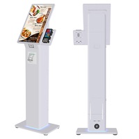 Quiosco de autoservicio de Windows Android de escritorio/suelo de 21,5 pulgadas con escáner de impresora LCD para quiosco de pago de pedidos de restaurante