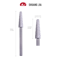 SHUANGJIA Embouts de ponceuse à ongles coniques professionnels en carbure de qualité supérieure pour pédicure à domicile ou en salon