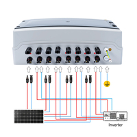 TOMZN boîte de combinaison solaire photovoltaïque PV Protection contre la foudre 4 entrées 4 sorties 1000VDC MCB SPD étanche IP65 12 voies de Distribution