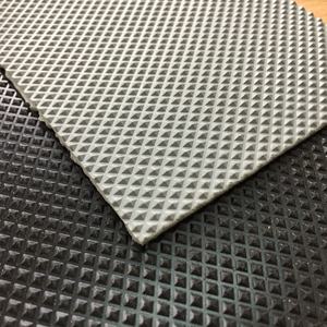 초박형 2mm 부드러운 검정색 거친 표면 미끄럼 방지 소형 다이아몬드 고무 매트 / 네오라이트 고무 시트 SBR - Product Image 4