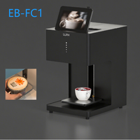 Imprimante à café 3D automatique en aluminium LLRH EB-FC1, encre comestible couleur, cappuccino/latte/mocha, nouvelle machine pour barista et hôtel, garantie 1 an